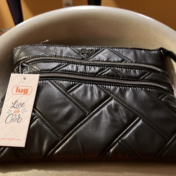 lug Handbags - Lug Dazzle SE Crossbody Bag in Metallic Black NWT